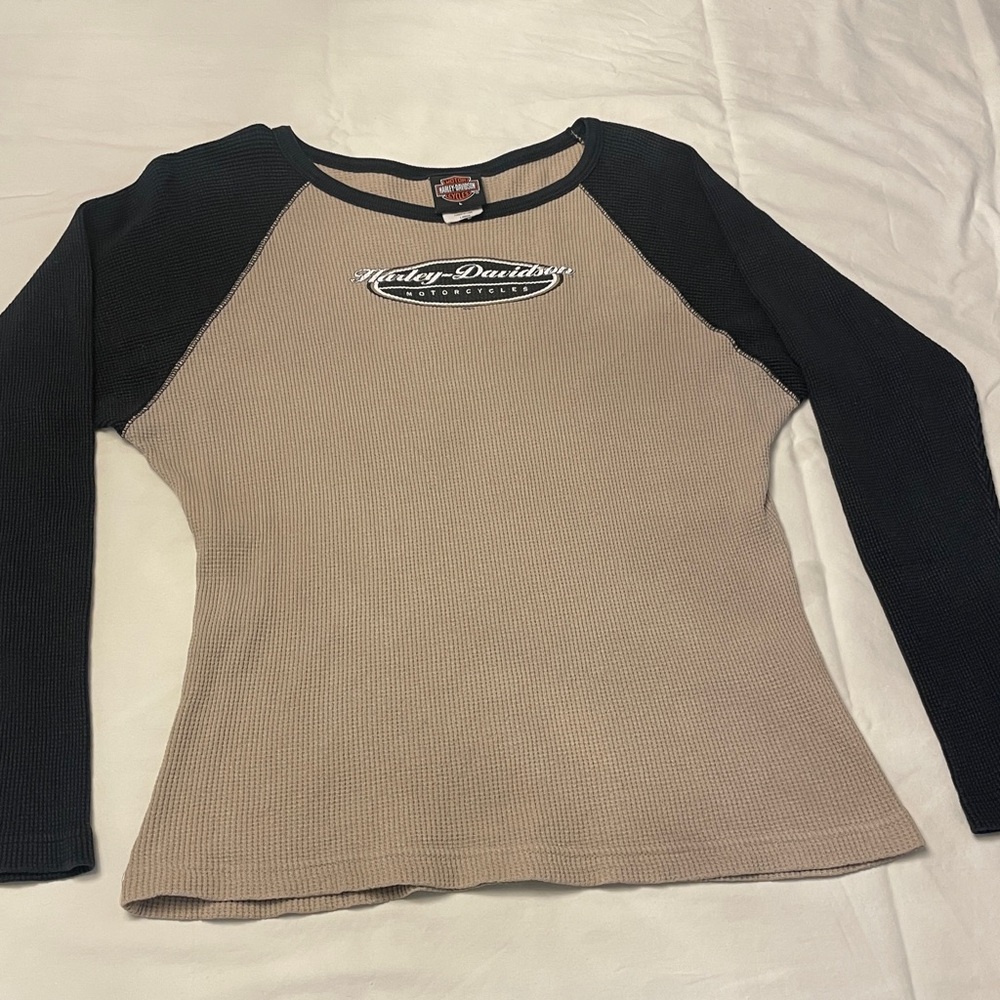 Vintage Harley-Davidson Thermal Shirt – Made in USA – Size Large